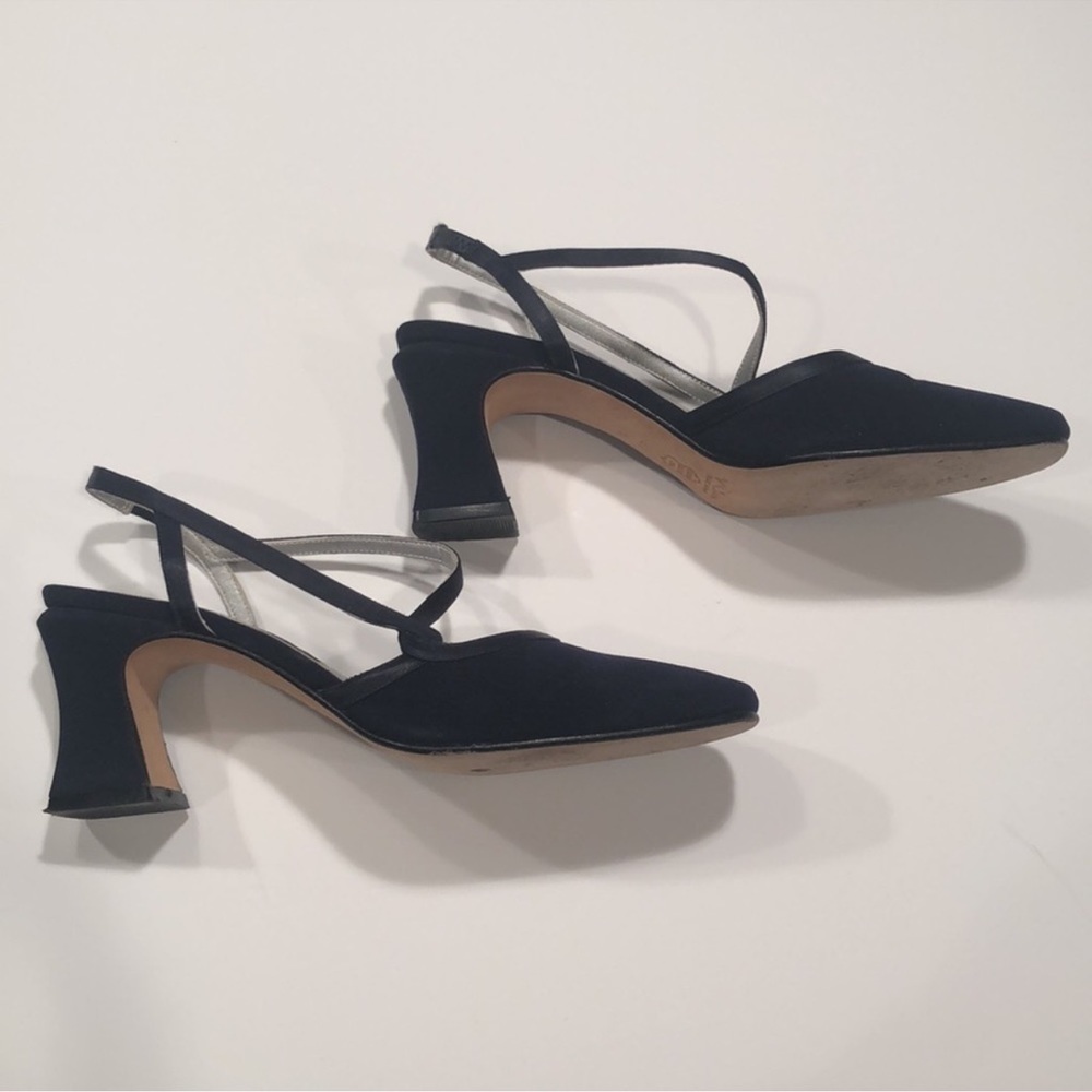 NINA Navy Blue Dress Heels Size 5.5 - Picture 2 of 8